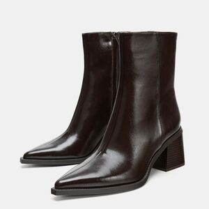 Elegant Brown Leather Ankle Boots